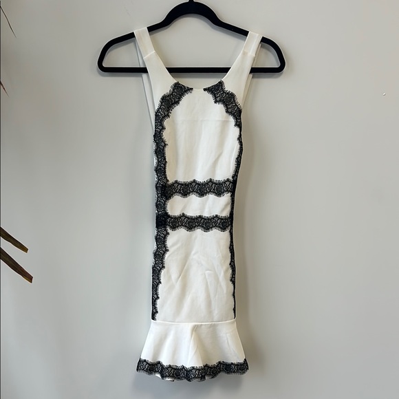 Revolve NBD Sz Large Gracious Laces Halter Fit and Flare Mini Dress - Picture 3 of 16